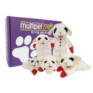Multipet Lamb Chop Squeaky Plush Toy Set